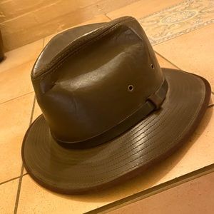 Men’s leather safari/Aussie hat